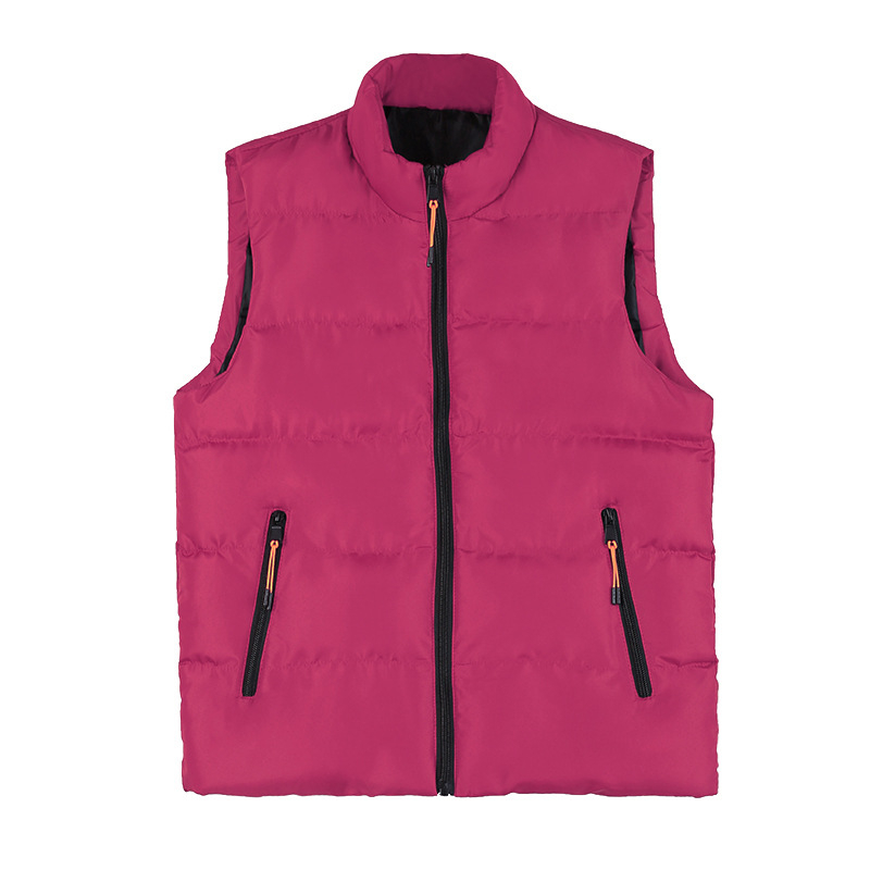 Gyapottöltésű mellény, poliészter anyagból, álló gallér, cipzáras zárás (Ősz 2024)