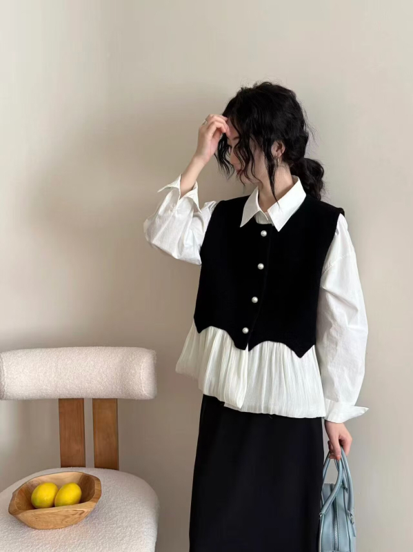 Veste fără mâneci pentru femei, guler rotund, închidere cu catarame, țesătură din fibră de celuloză regenerată, vară 2025