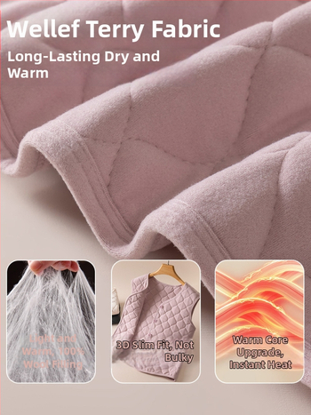 Dámska vlnená termálna vesta s flísovou podšívkou, ultra krátka dĺžka, V-krk, jednobarebná, jeseň 2024