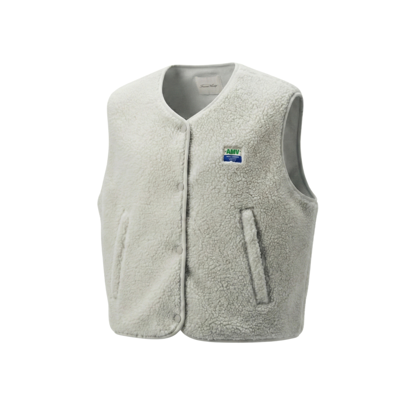 AMV vesta od polar fleece ovčje vune, vjetrootpornost za jesen-zimu, bez rukava, četverosezonski stil