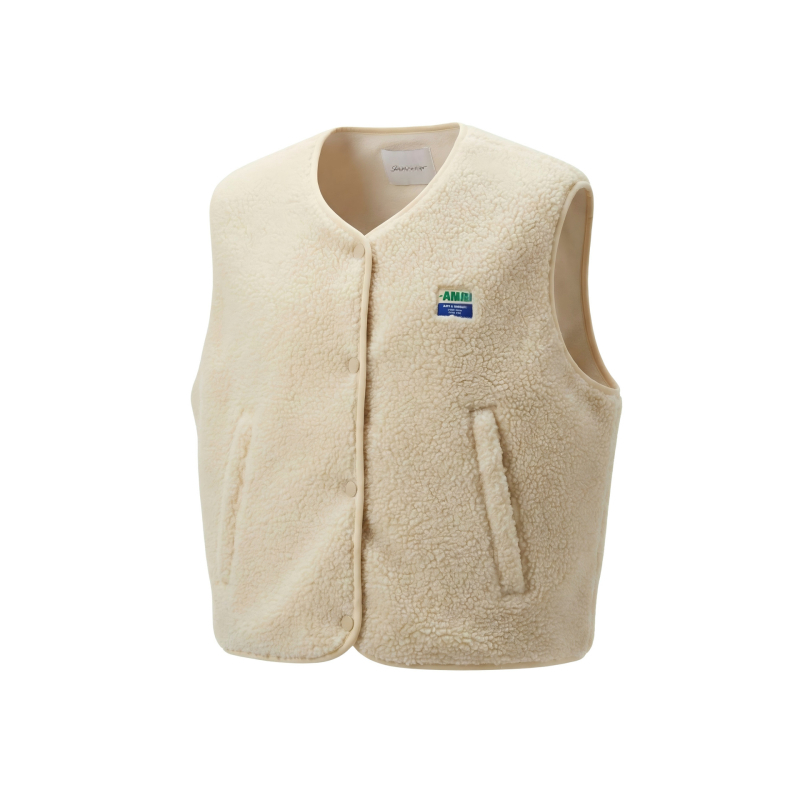 AMV vesta od polar fleece ovčje vune, vjetrootpornost za jesen-zimu, bez rukava, četverosezonski stil