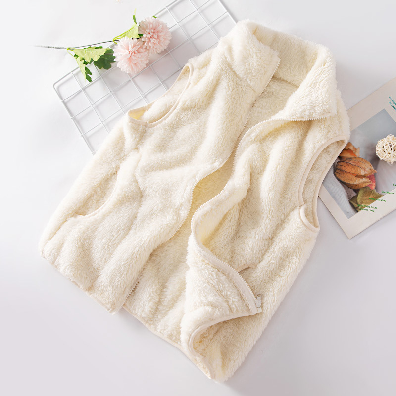 Dámska vesta z coral fleece so zipsom a s polovičným výstrihom a golierom, látka 95% polyester, výplň polyester, korejský štýl, štíhla silueta