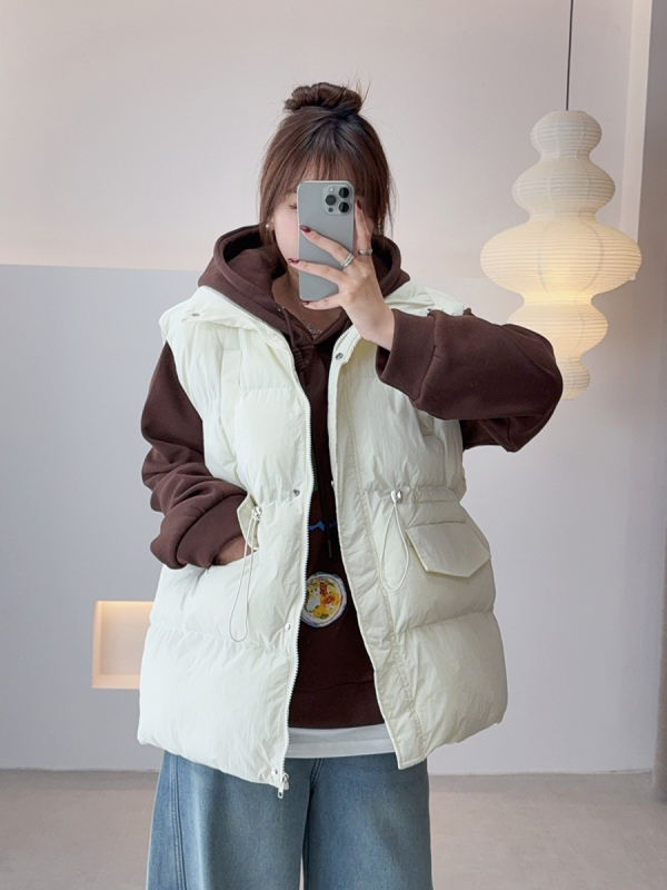 Kardigan s zatvaračem na zip, stojeći ovratnik, mješavina najlona i poliester, punilo od pamuka, široki kroj