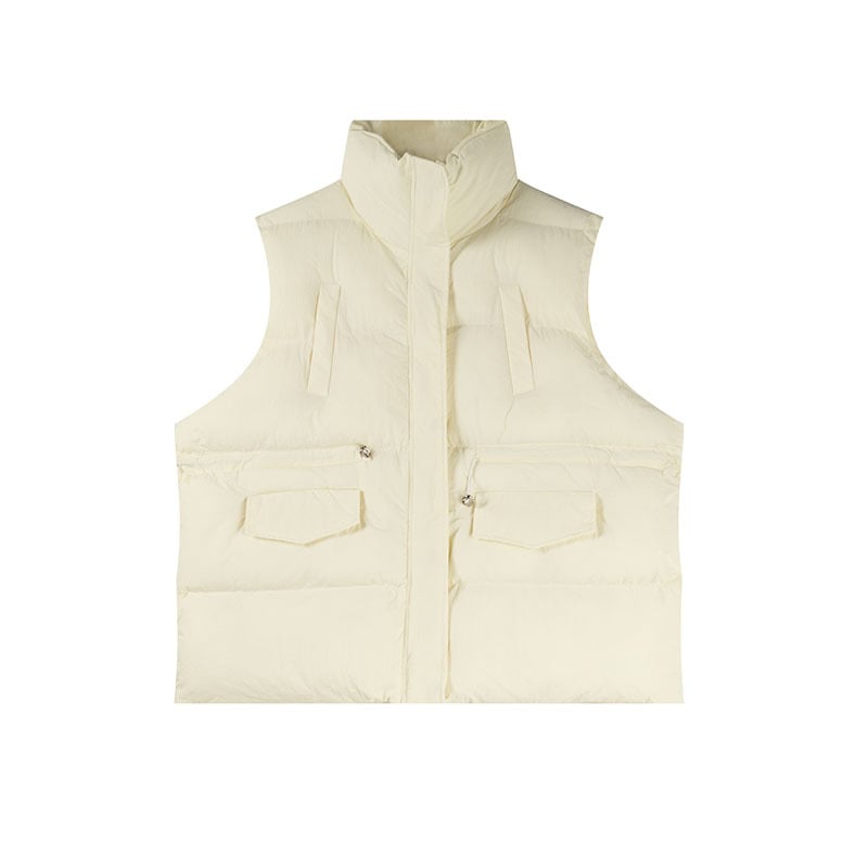 Kardigan s zatvaračem na zip, stojeći ovratnik, mješavina najlona i poliester, punilo od pamuka, široki kroj