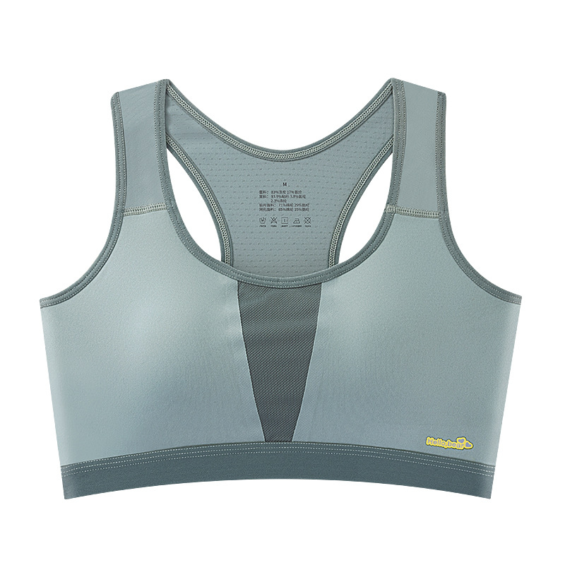 Детски спортен сутиен за момичета с пълни чашки, тънки формовани чашки от пяна, нейлонова материя, подплата от вискоза 90–95%, дишащ и влагоотводящ