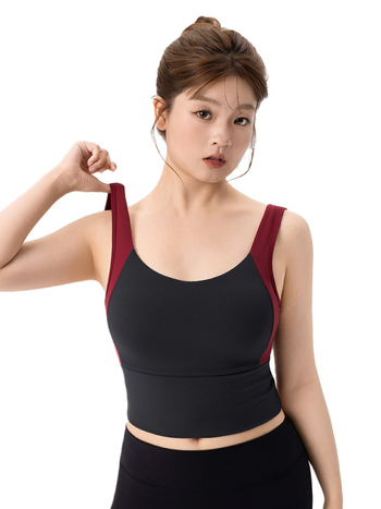 Bustier sport pentru femei, yoga și fitness, cupe fixe în formă de picătură de apă, material nylon-spandex strâns, lungime până la abdomen, cupe cu protecție la sân, suport solid — Keep ball, Toamnă-Iarnă 2025
