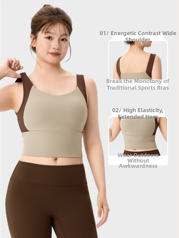Ženská športová podprsenka pre jógu a fitnes, pevné košíčky v tvare kvapky vody, tesný nylon-spandex materiál, dĺžka po brucho, vložky na prsné, pevná opora — Keep ball, Jeseň-zima 2025