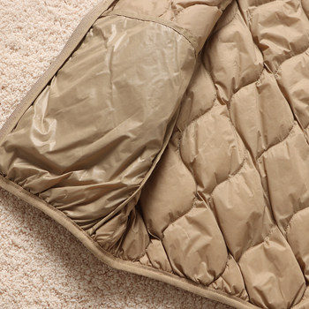 Ženska kratka puffer vesta s kapuljom, korejski stil, plus veličina, vitka silueta, punilo od bijelog patka perja