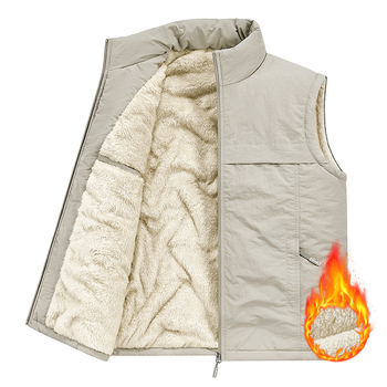 Muški fleece vest za jesen-zimu, debeli i topli, za otvoreni ribolov, s mnogim džepovima, bez kapuljače, veći broj veličina