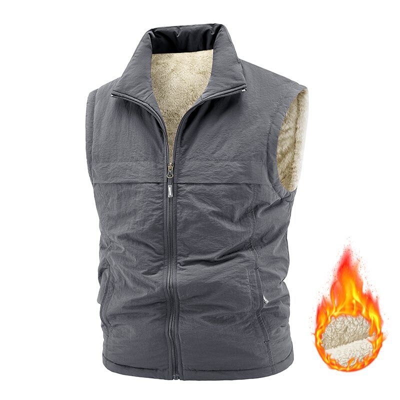 Muški fleece vest za jesen-zimu, debeli i topli, za otvoreni ribolov, s mnogim džepovima, bez kapuljače, veći broj veličina