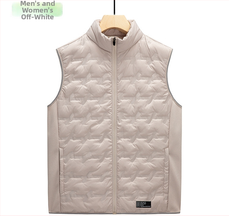 Pánska vesta z bavlneného zmesi, štíhla línia (slim fit), stojací golier, zips, pruhovaný vzor, zimné obdobie