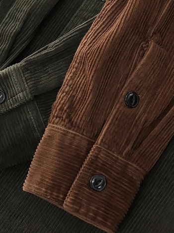 Corduroy radna košulja, duge rukave, džepovi, 95% pamuka