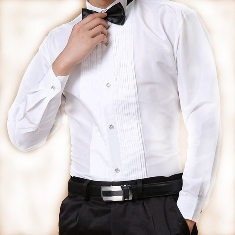 Muška košulja sa šiljastim ovratnikom, dugi rukavi, slim fit, poliester