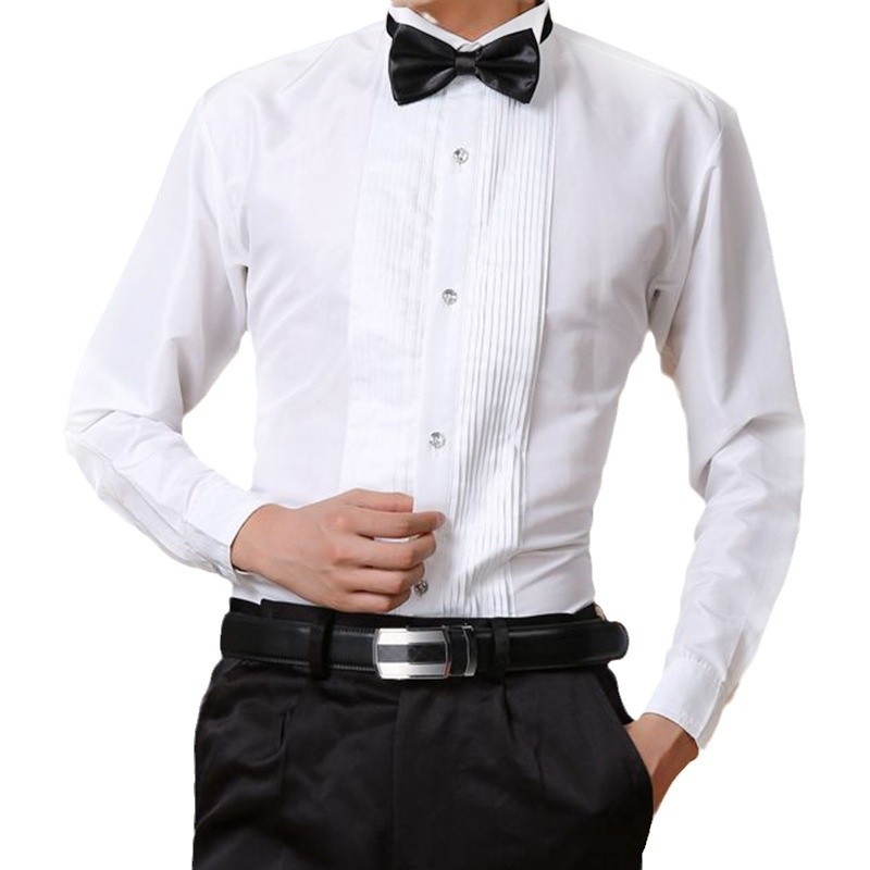 Muška košulja sa šiljastim ovratnikom, dugi rukavi, slim fit, poliester