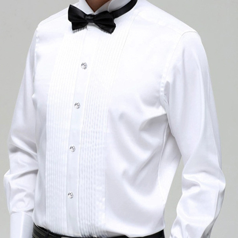 Muška košulja sa šiljastim ovratnikom, dugi rukavi, slim fit, poliester