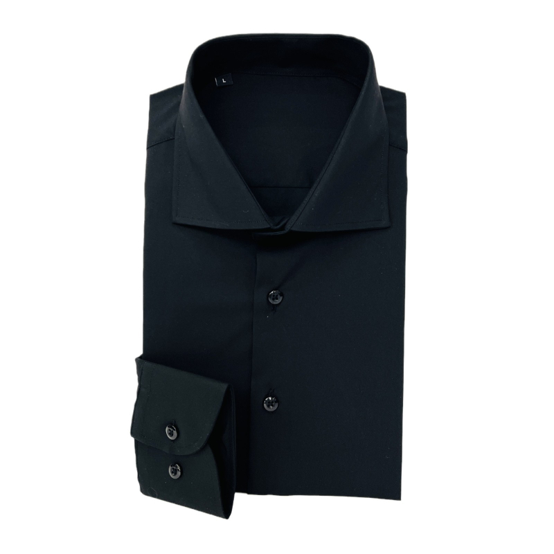 Košula Slim-fit s golom one-character, duge rukave, bez glačanja, otporna na bore, poliester smjesa (91-95%)