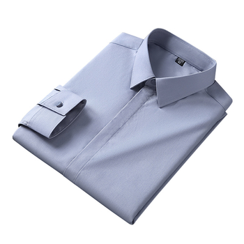 Férfi ing (bambuszrost és poliészter-spandex keveréke; négyzet alakú gallér; hosszú ujj; koreai stílusú kardigán; karcsú szabás)