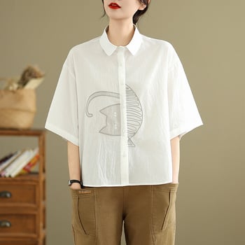 Ing 100% pamutból, egyszínű, hímzés és applikációk részletekkel, bő szabás, rövid ujjú