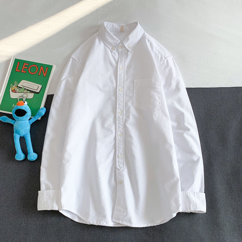 Muška košulja od Oxford tkanine s dugim rukavima, flis podstava, debela pamuk, casual slim-fit, modern stil