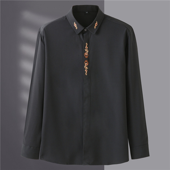 Koreai stílusú kardigán, négyszögletes gallér, hosszú ujjú, jacquard hímzés poliészter-rost keverékű anyagon