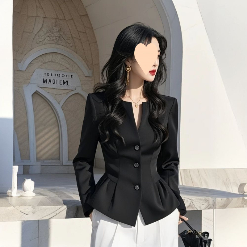 Ženska košulja od Tencel smjese i kratko sako, proljeće 2025, elegantan francuski stil, plus veličina