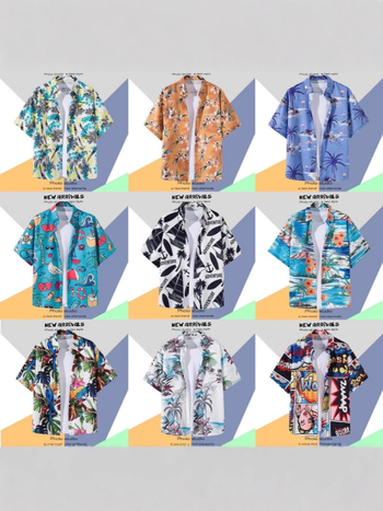 Muška košulja kratkih rukava s 3D tiskom, cvjetni uzorak, Hawaii plaža casual, opuštena silueta, plus veličina