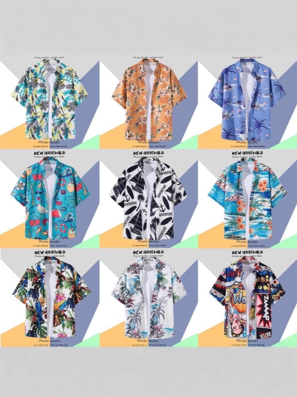Muška košulja kratkih rukava s 3D tiskom, cvjetni uzorak, Hawaii plaža casual, opuštena silueta, plus veličina