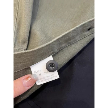 Košulja s dugim rukavima, kvadratni ovratnik, jednobojna, širok kroj, hongkonški stil