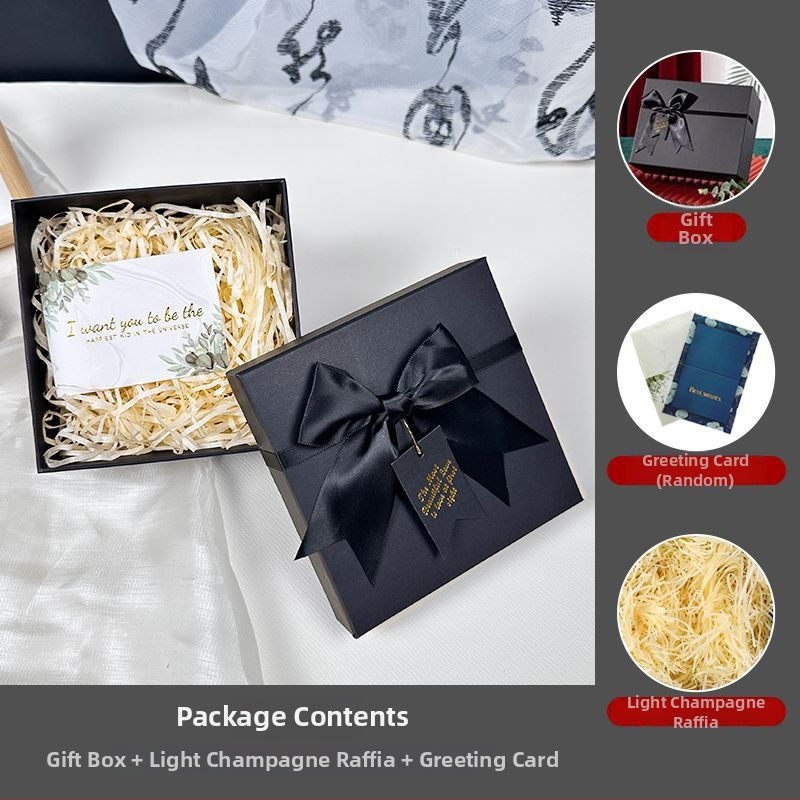 Dāvanu kaste ar lentīti, vienkāršs un mūsdienīgs stils, no papīra, piemērota dzimšanas dienai