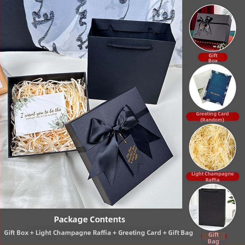 Dāvanu kaste ar lentīti, vienkāršs un mūsdienīgs stils, no papīra, piemērota dzimšanas dienai