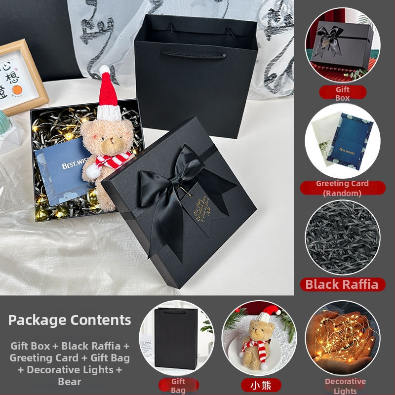 Dāvanu kaste ar lentīti, vienkāršs un mūsdienīgs stils, no papīra, piemērota dzimšanas dienai