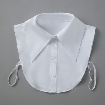 Atdalāms mākslīgais apkakle pieaugušajiem, korejiešu stils, vienkrāsains kokvilnas, platums 7–12 cm, vasaras 2024 dizains