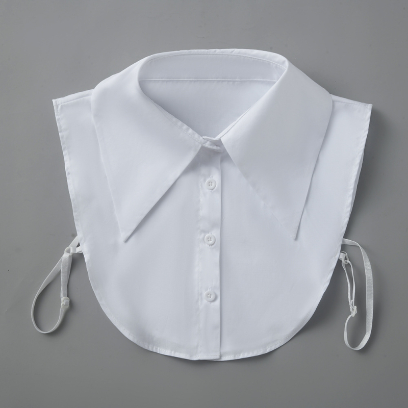 Atdalāms mākslīgais apkakle pieaugušajiem, korejiešu stils, vienkrāsains kokvilnas, platums 7–12 cm, vasaras 2024 dizains