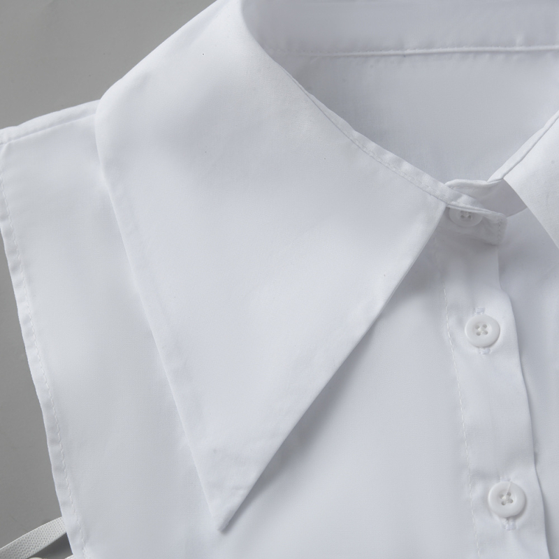 Atdalāms mākslīgais apkakle pieaugušajiem, korejiešu stils, vienkrāsains kokvilnas, platums 7–12 cm, vasaras 2024 dizains