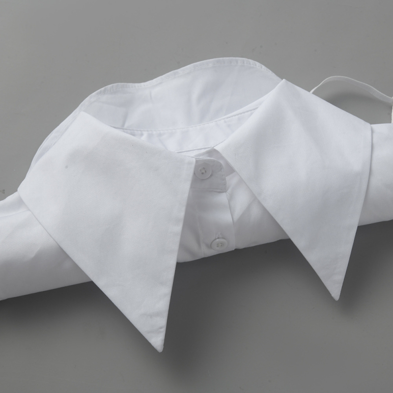 Atdalāms mākslīgais apkakle pieaugušajiem, korejiešu stils, vienkrāsains kokvilnas, platums 7–12 cm, vasaras 2024 dizains