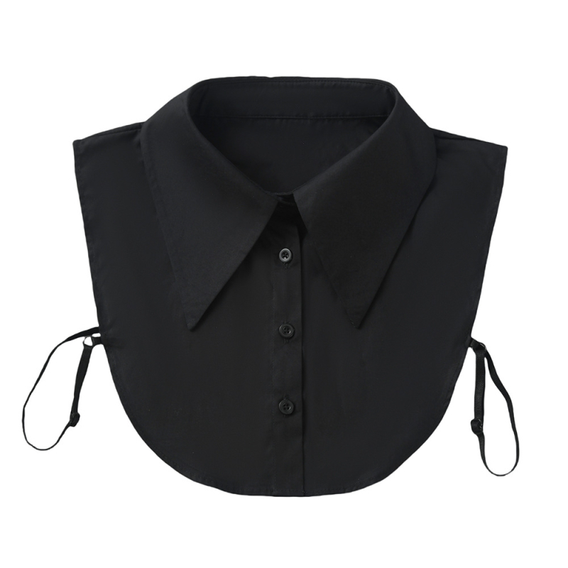 Atdalāms mākslīgais apkakle pieaugušajiem, korejiešu stils, vienkrāsains kokvilnas, platums 7–12 cm, vasaras 2024 dizains