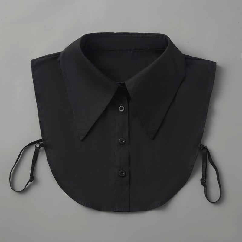 Atdalāms mākslīgais apkakle pieaugušajiem, korejiešu stils, vienkrāsains kokvilnas, platums 7–12 cm, vasaras 2024 dizains