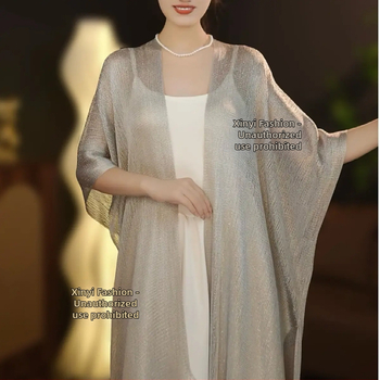 Pikk sall lillemustriga ja päikesekaitsega, Jaapani ja Koreaga stiilidest inspireeritud, sobib suveks, kevadeks ja sügiseks