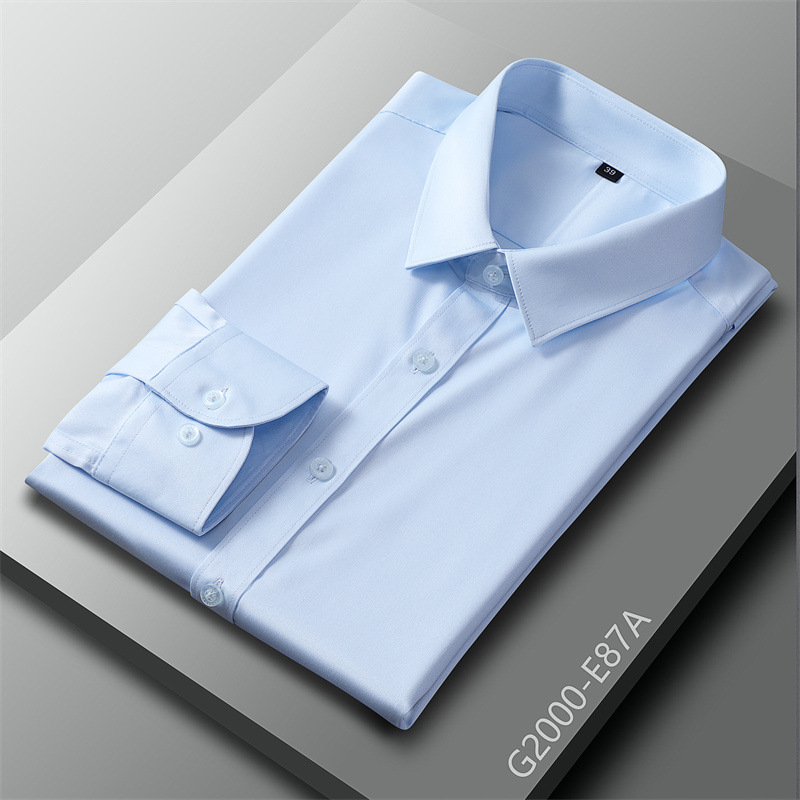 Muška slim-fit košulja s dugim rukavima, oštrim ovratnikom, prozračna i otporna na bore.