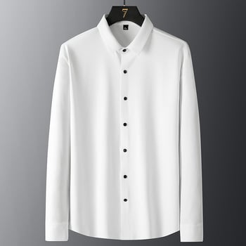 Nylon anyagú ing, slim fit, rever gallér, hosszú ujjú, vasalásmentes