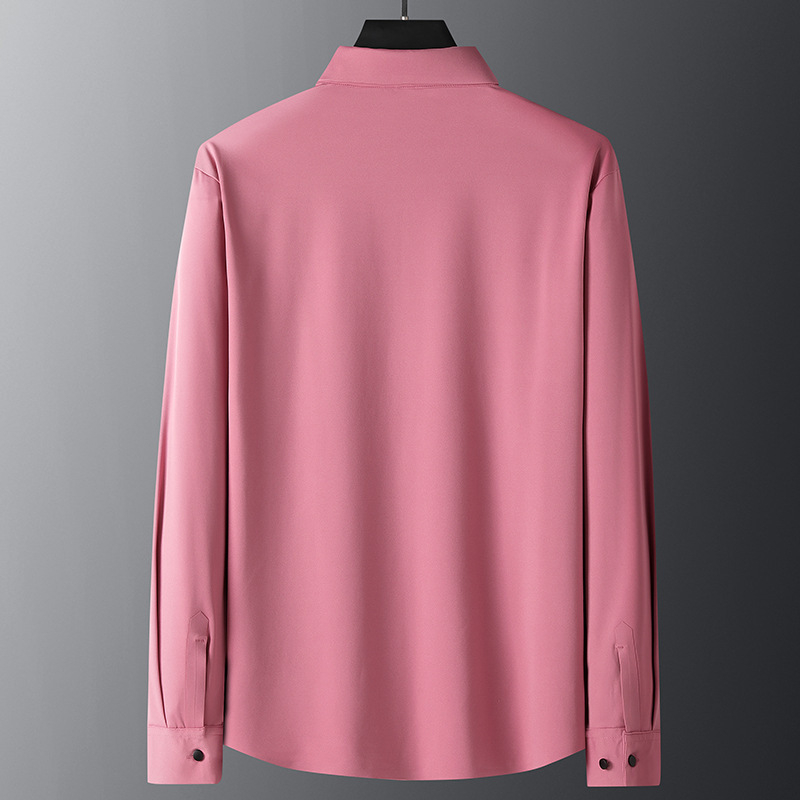 Nylon anyagú ing, slim fit, rever gallér, hosszú ujjú, vasalásmentes