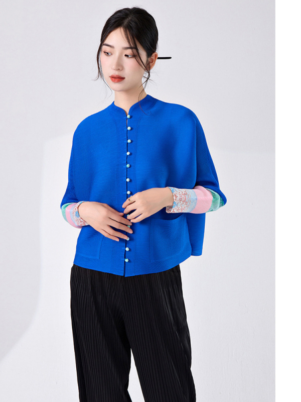 Cămașă cu stil chinezesc cardigan, poliester 95%+, model religios-etic, croială largă