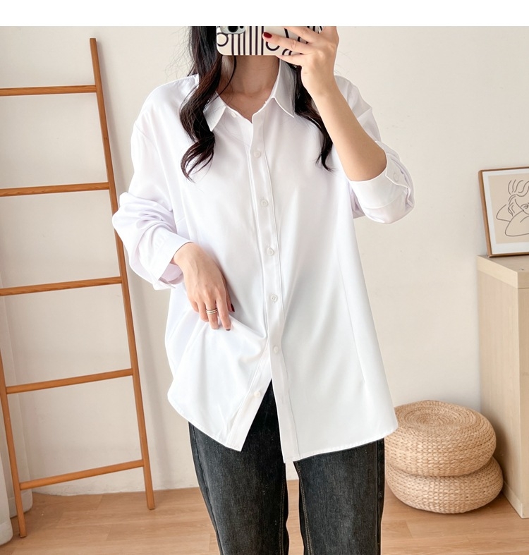 Ženska polo majica s dugim rukavima, 95% poliester, Temperament Commuter stil, polo ovratnik