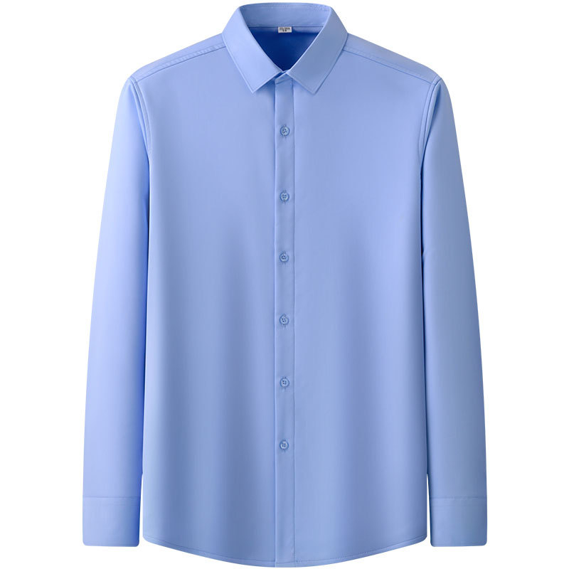 Cămașă bărbați din mătase de dud, căptușită cu fleece, mâneci lungi, guler drept pătrat, grosime mare, pentru iarnă 2024, îmbrăcăminte de afaceri