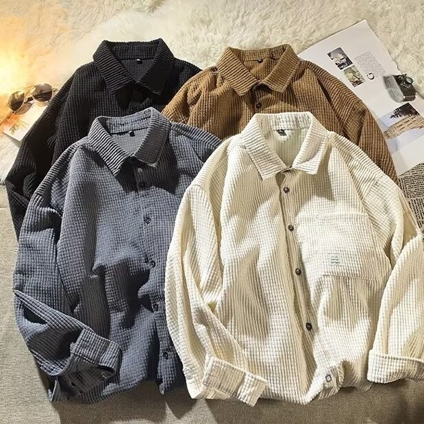 Cămașă cu guler pătrat, mâneci lungi, croială lejeră, poliester 96%+, culoare solidă, toamnă 2025