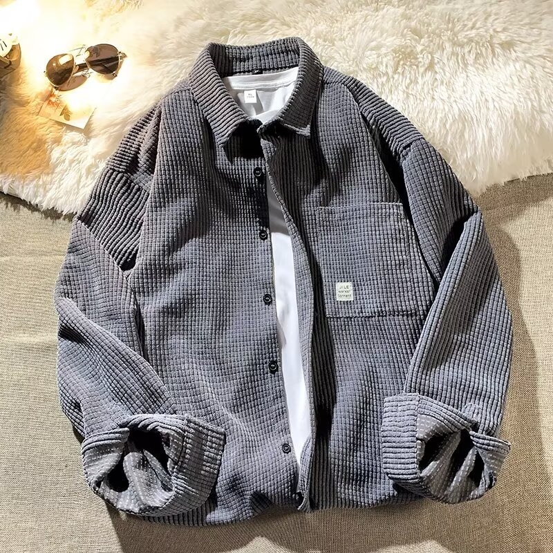 Cămașă cu guler pătrat, mâneci lungi, croială lejeră, poliester 96%+, culoare solidă, toamnă 2025