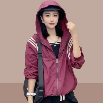 Jakna za UV zaštitu, lagana i prozračna mješavina pamuka i najlona, šal tip, japansko-korejski casual stil Harajuka, UPF30+, proljeće 2025