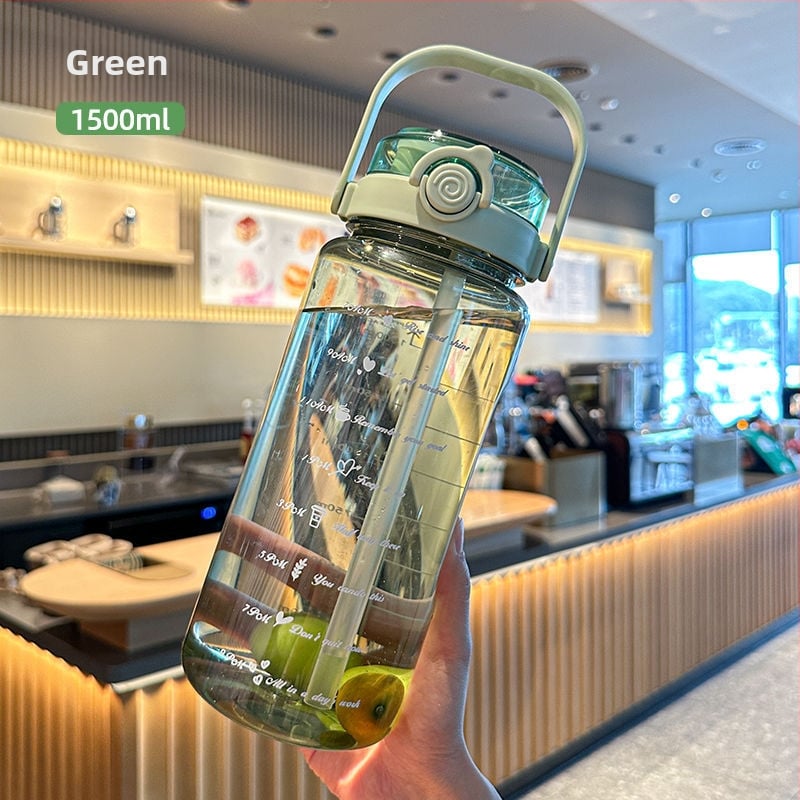 Unique koreai stílusú polikarbonát pohár szívószállal, nagy kapacitású, hordozható, ütésálló és hőálló