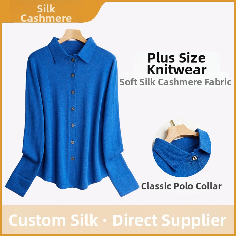 Cardigan zo zmesi hodvábu a kašmíru, jednofarebný, dlhé rukávy