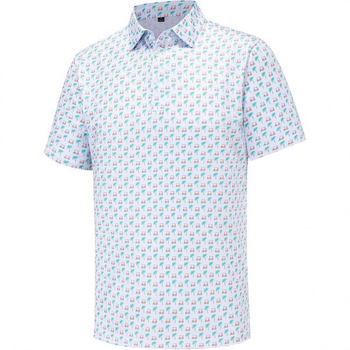 Muško polo majica, slim fit, 3D digitalni print, ljeto, kratki rukavi